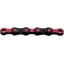 KMC X12 DLC Waxed Chain 126 Links In Black/Pink