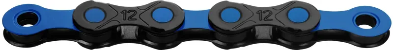KMC X12 DLC Waxed Chain 126 Links In Black/Blue