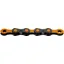 KMC X12 DLC Waxed Chain 126 Links In Black/Orange