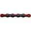 KMC X12 DLC Waxed Chain 126 Links In Black/Red