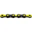 KMC X12 DLC Waxed Chain 126 Links In Black/Yellow