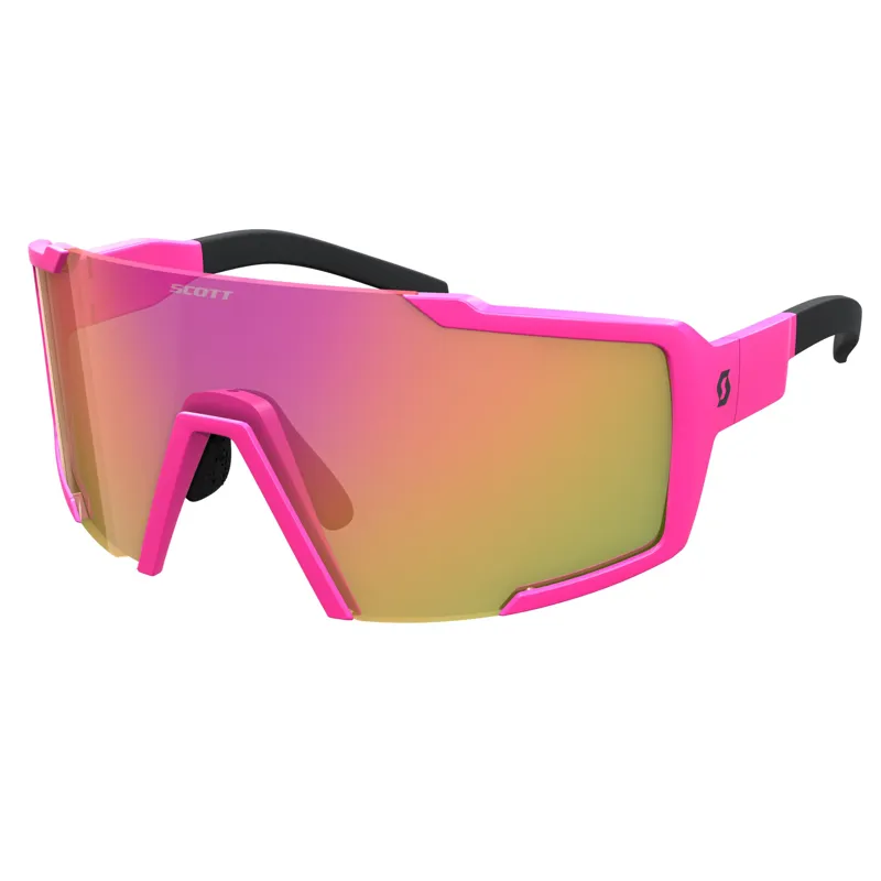 Scott Shield Compact Sunglasses in Acid Pink/Pink Chrome