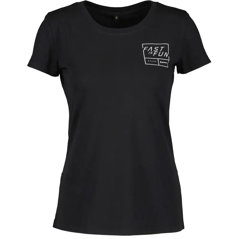 2022 Scott Spark Fast Is Fun Short Sleeve Womens T-Shirt in Black