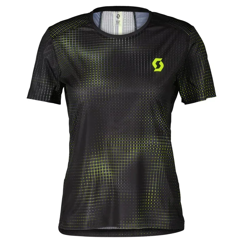 Scott Rc Run Short-Sleeve Women's Shirt In Black/Yellow