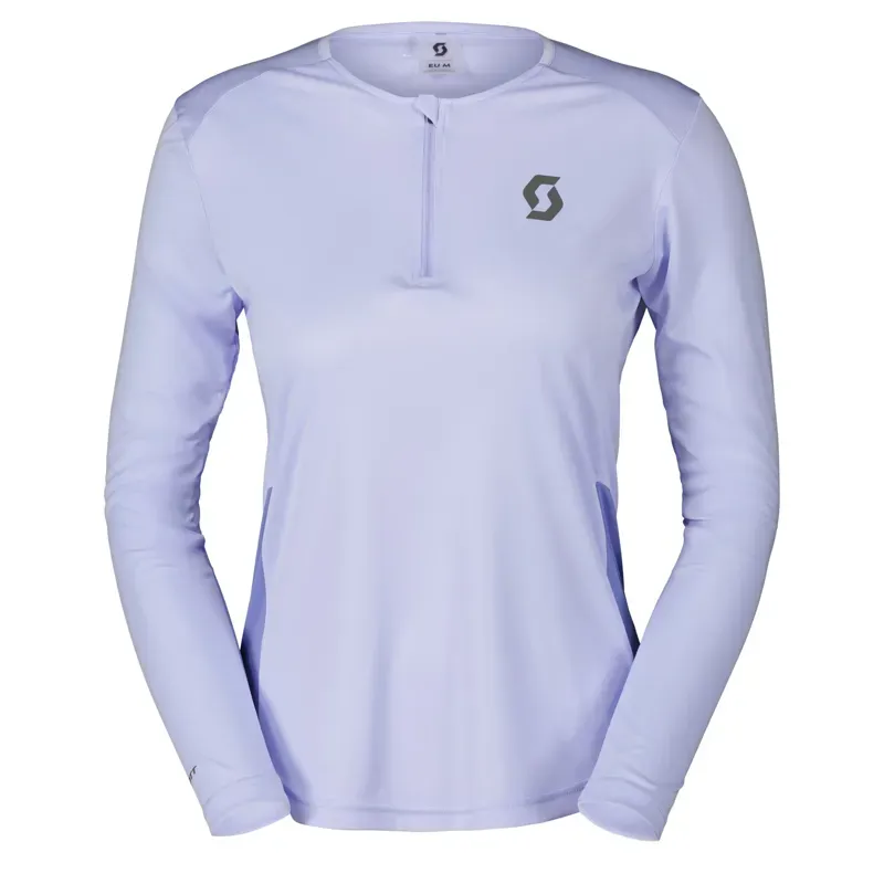 Scott Endurance Tech Long-Sleeve Women's Shirt In Moon Blue/Dream Blue