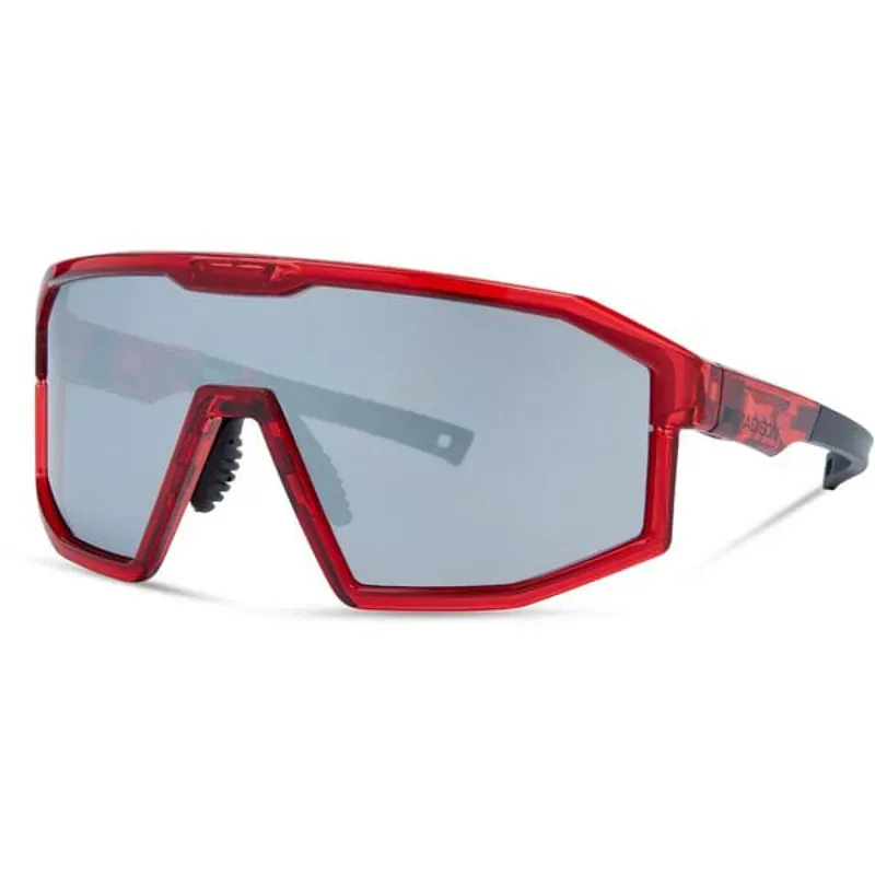 Madison Enigma Crystal Gloss Red Sunglasses 3 Lens Pack Black Mirror Amber Clear