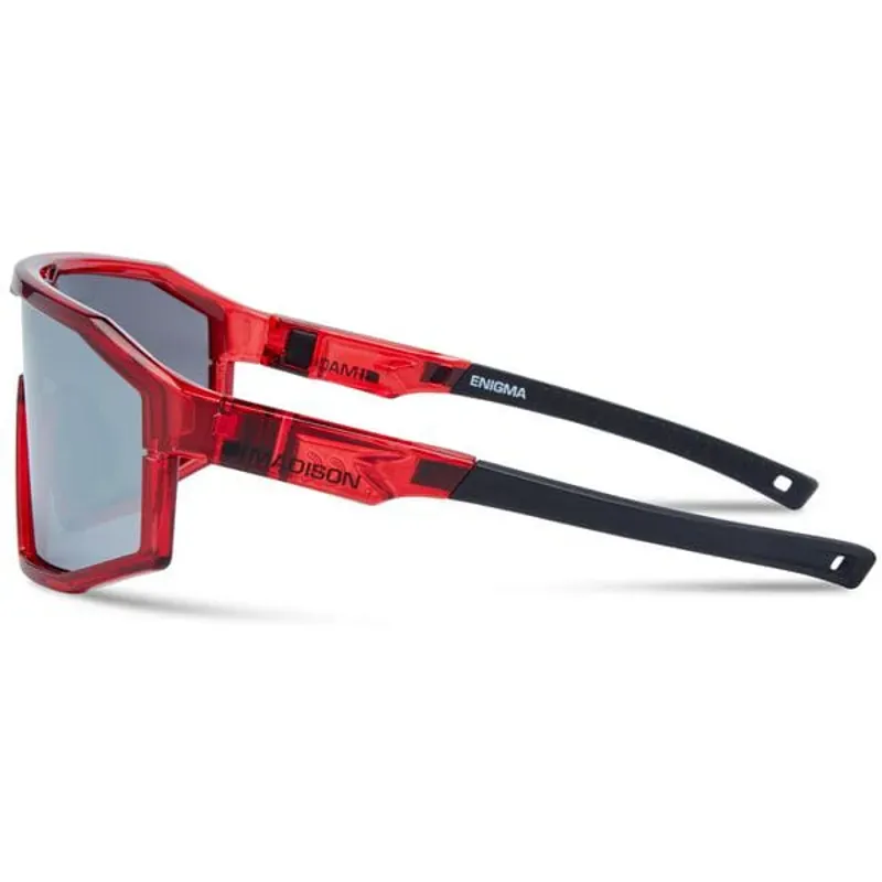 Madison Enigma Crystal Gloss Red Sunglasses 3 Lens Pack Black Mirror Amber Clear-1