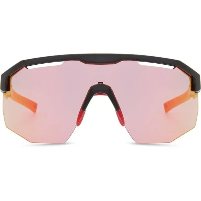 Madison Cipher Gloss Black Sunglasses - Pink Rose Mirror Lens-3