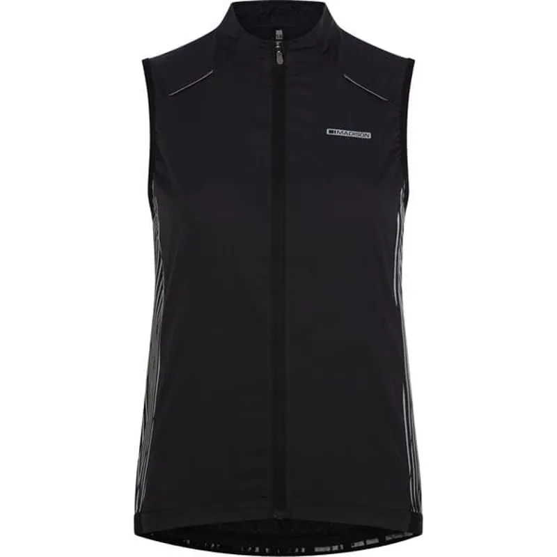 Madison Stellar Reflective Windproof Women's Gilet in Black