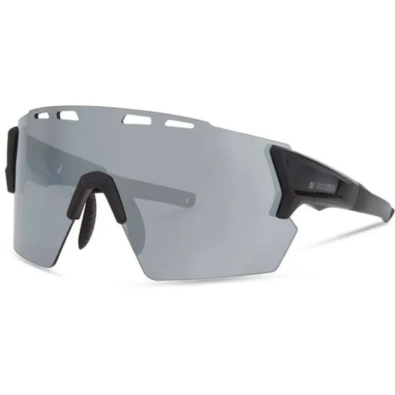 Madison Stealth Matt Black Sunglasses Silver Mirror Lens