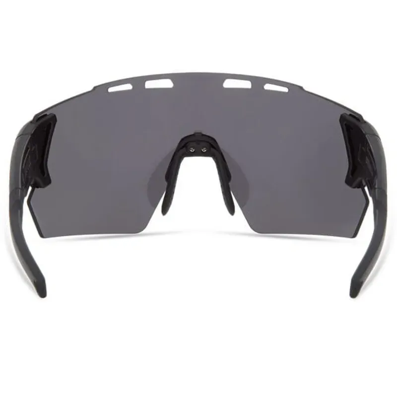 Madison Stealth Matt Black Sunglasses Silver Mirror Lens-2