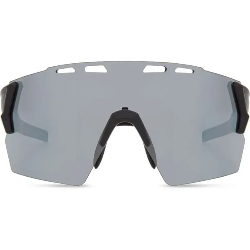 Madison Stealth Matt Black Sunglasses Silver Mirror Lens-3