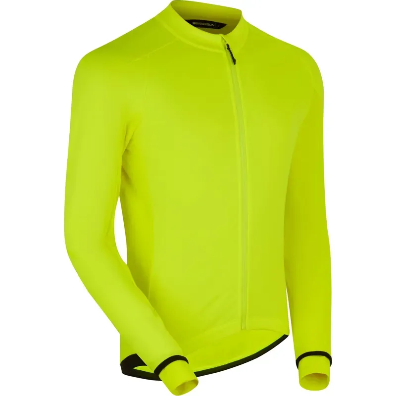Madison DTE Men's Isoler Thermal Long Sleeve Jacket in Hi Viz Yellow-1