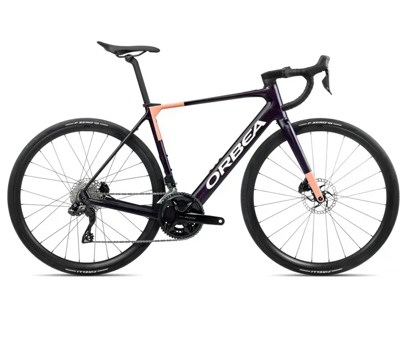 Orbea Gain M30i E-Road Bike In Fantasy Purple Carbon View Gloss/Orange Cloud Matt