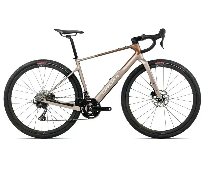 Orbea Terra M35Team Gravel Bike in Nickel/Met Cinnamon Matt