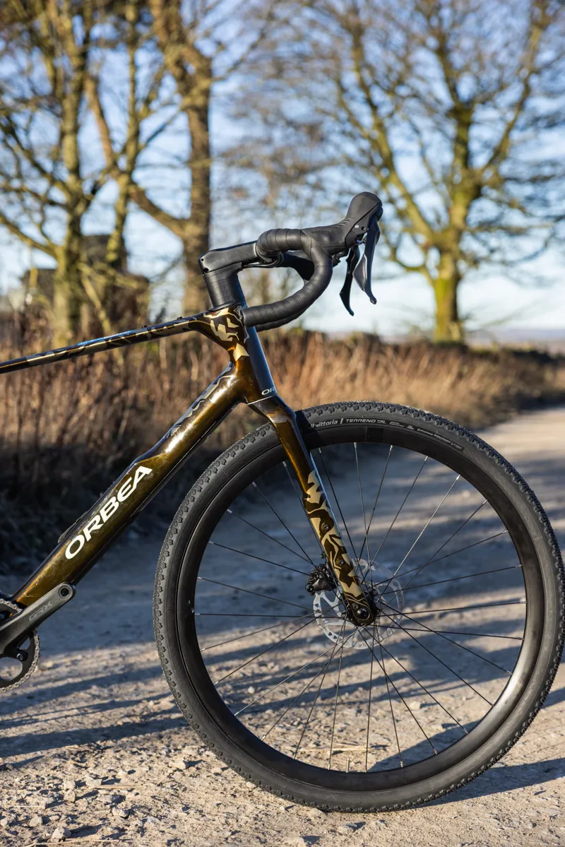 2026 Orbea Terra m30team Shimano GRX 1x12sp Medium and Large Caramel Carbon View-1