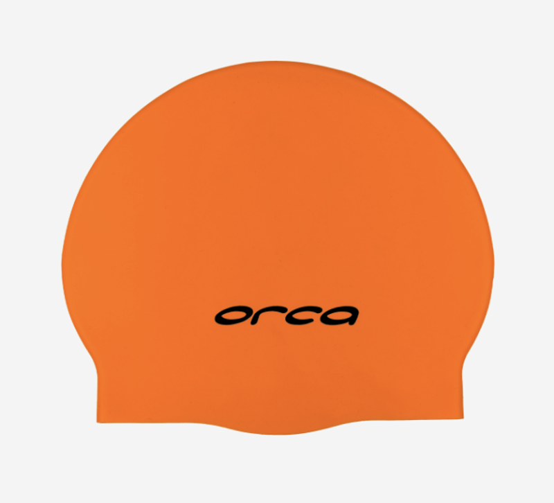 Orca Silicone Swim Cap Orange