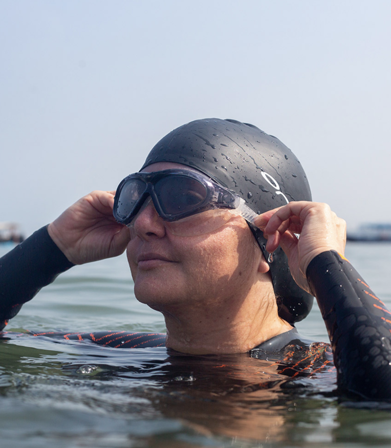 Orca Killa Mask Swimming Goggles Smoke Black-4