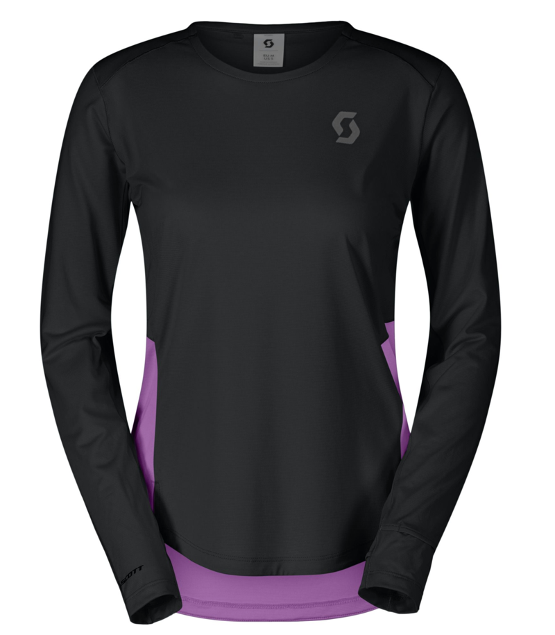SCOTT Endurance Tech Long-sleeve Women's Tee Medium Black Liquid Purple