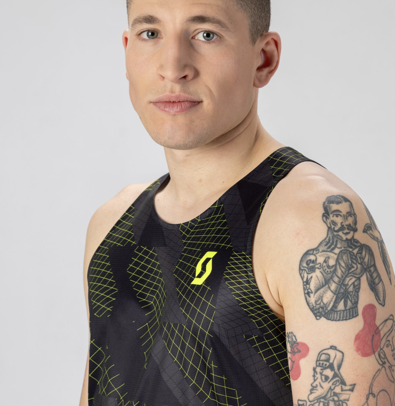 SCOTT RC Run Men's Tank Medium White Yellow-2