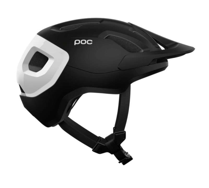 POC Sports Axion Race MIPS Helmet in Uranium Black Matt/Hydrogen White-2