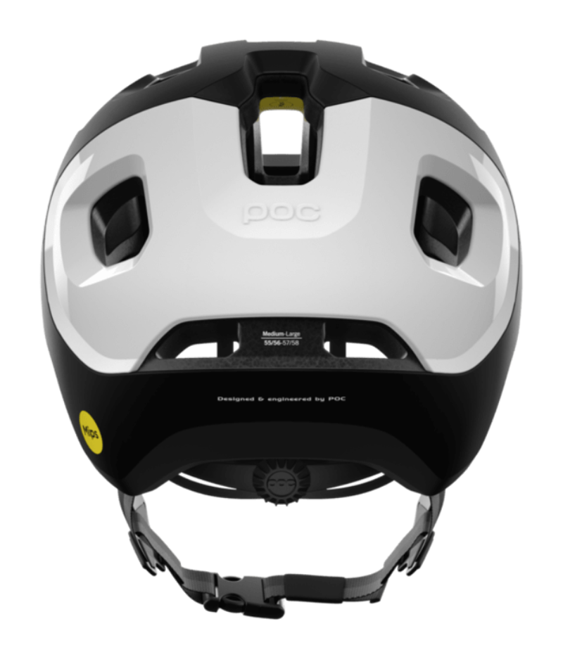 POC Sports Axion Race MIPS Helmet in Uranium Black Matt/Hydrogen White-3
