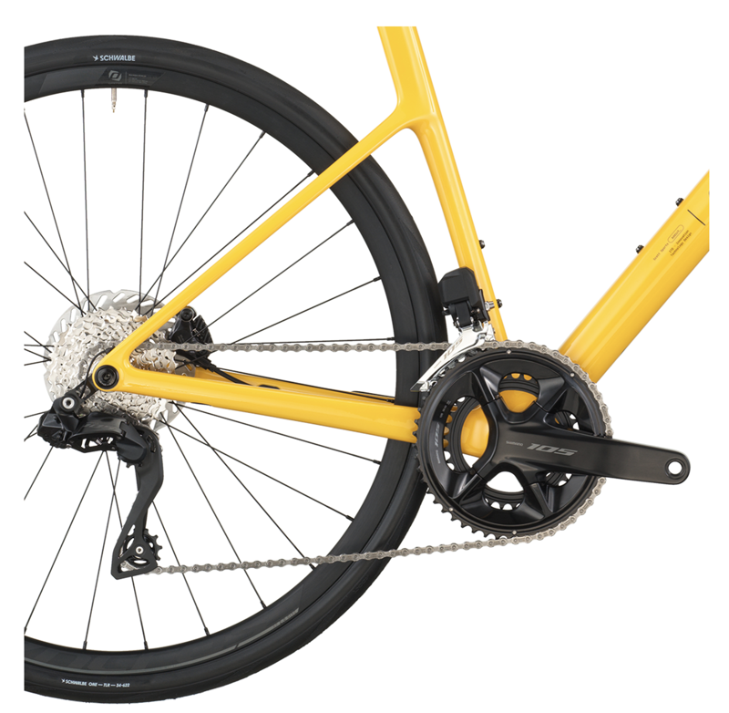 Scott Addict 40 Road Bike in Vivid Yellow-3
