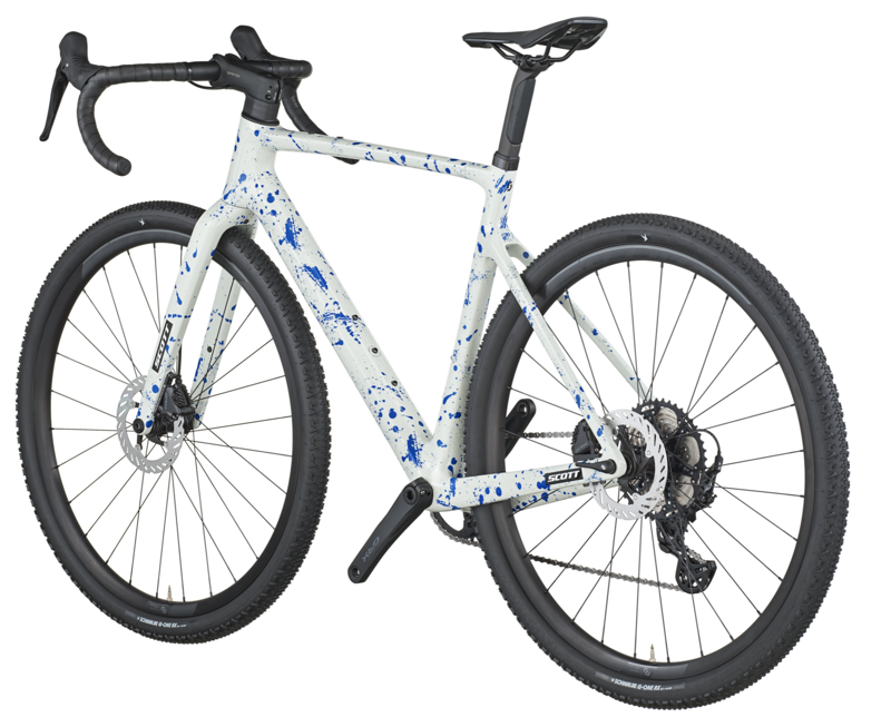 Scott Addict 30 Gravel Bike in White/Splatter Blue-2