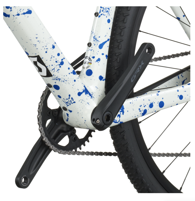 Scott Addict 30 Gravel Bike in White/Splatter Blue-5