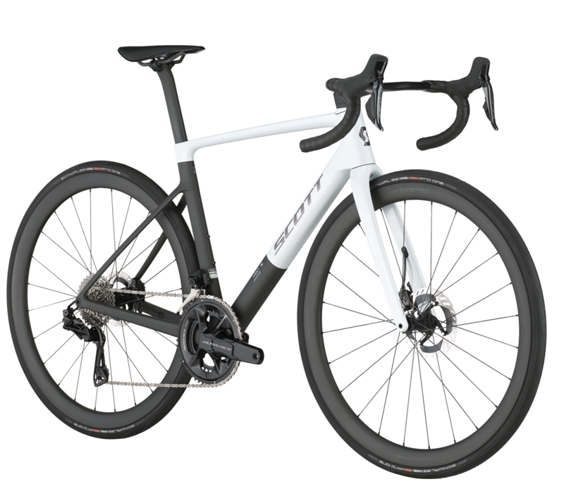 Scott Addict RC Pro Road Bike in Cumulus White/Carbon Black-1