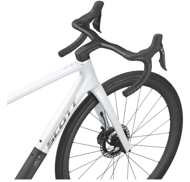 Scott Addict RC Pro Road Bike in Cumulus White/Carbon Black-2
