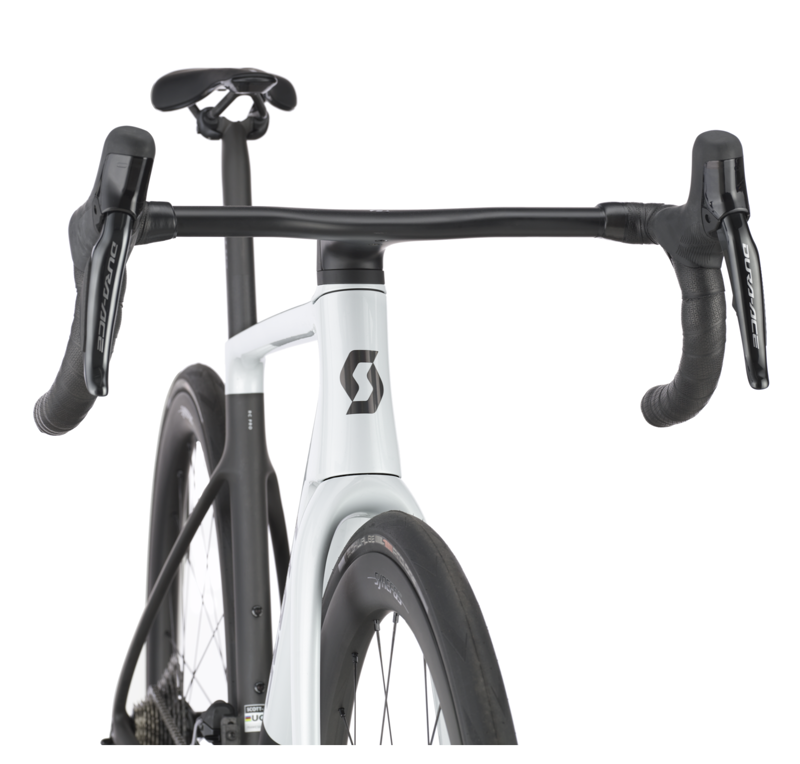 Scott Addict RC Pro Road Bike in Cumulus White/Carbon Black-3