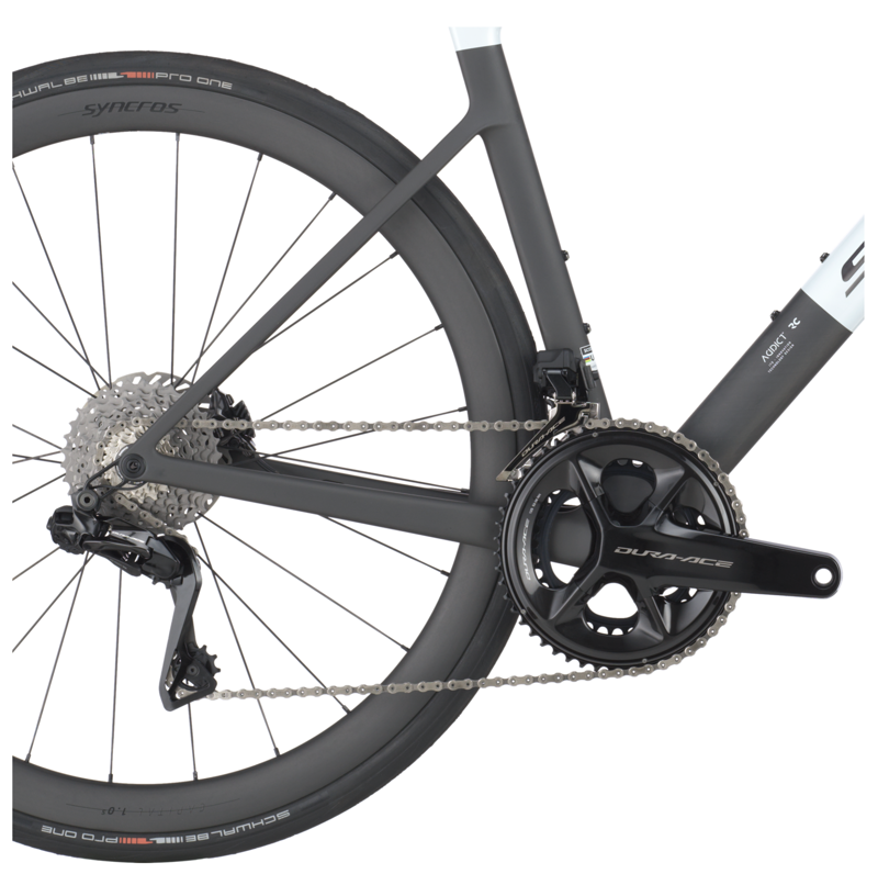 Scott Addict RC Pro Road Bike in Cumulus White/Carbon Black-4