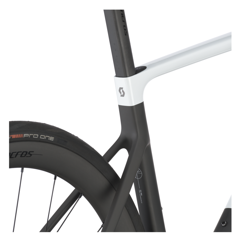 Scott Addict RC Pro Road Bike in Cumulus White/Carbon Black-5