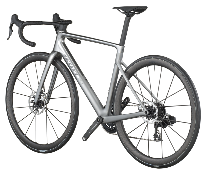 Scott Addict RC Ultimate Road Bike in Chrome Silver-2