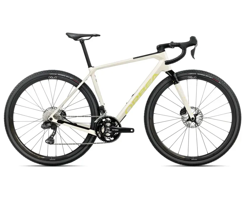Orbea Terra M20iTeam Gravel Bike In Ivory White/Spicy Lime Gloss