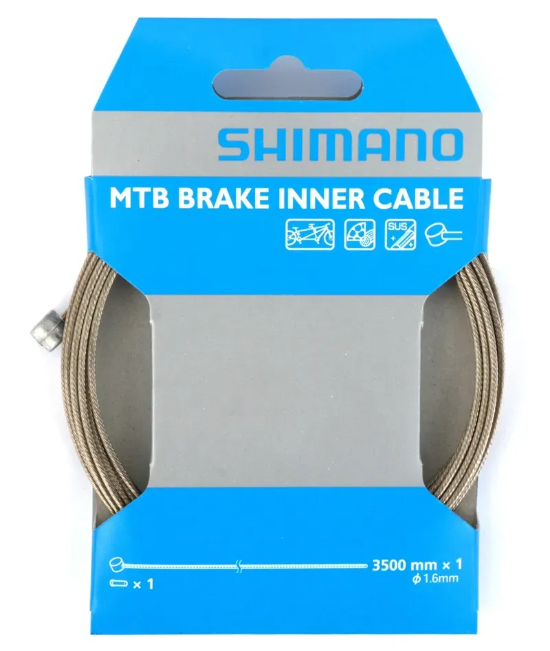 Shimano 1.6x3500mm MTB Tandem St. Steel Brake Inner Cable in Silver-4