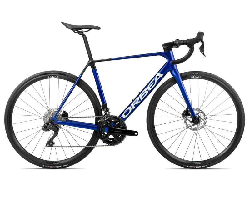 Orbea Orca M35i Shimano 105 Di2 2x12sp Zipp OQUO Carbon Wheelset Medium 53 and Large 55Blue