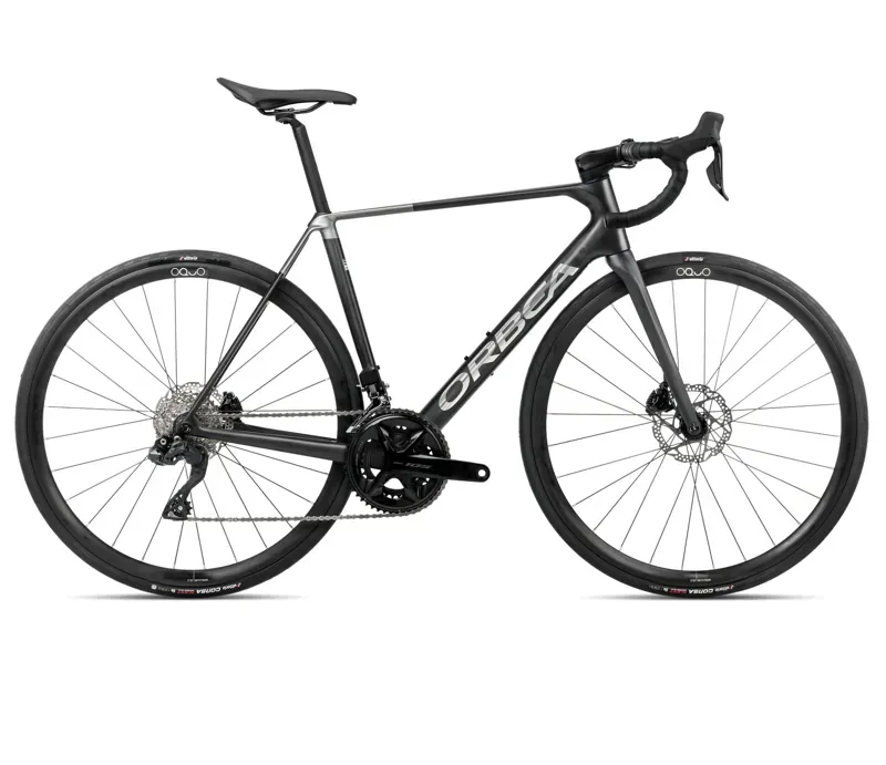 Orbea Orca M35i Shimano 105 Di2 2x12sp Zipp OQUO Carbon Wheelset Medium 53 Carbon View Titan Grey