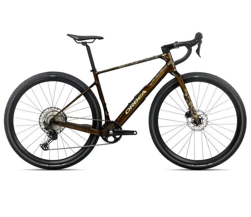 2026 Orbea Terra m30team Shimano GRX 1x12sp Medium and Large Caramel Carbon View