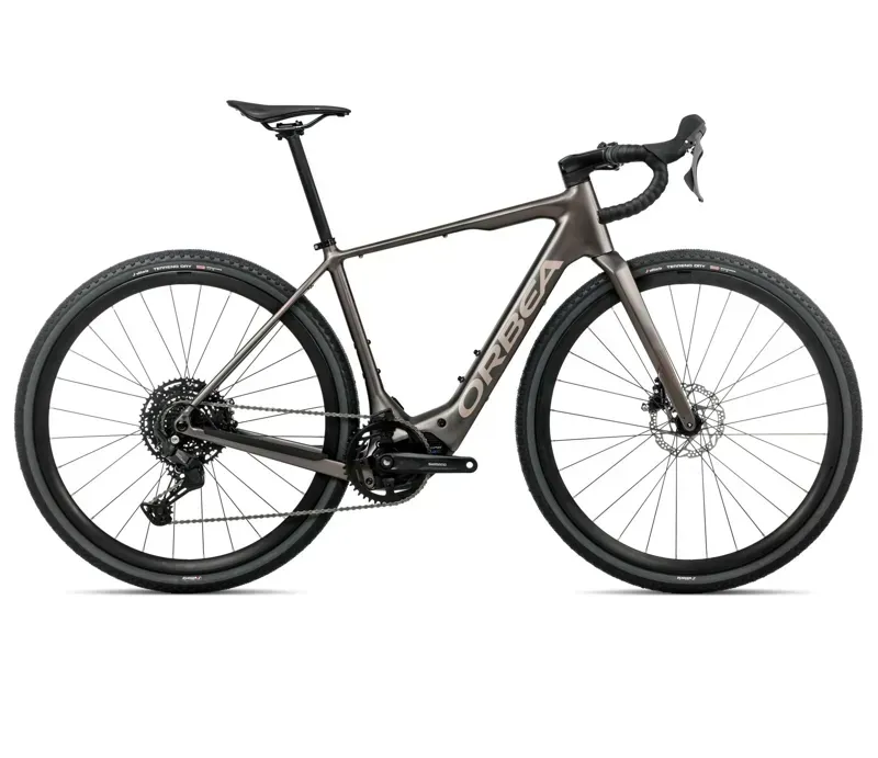 Orbea Denna H50 E-Road Bike in Magnetic Bronze Matt/Nickel Gloss