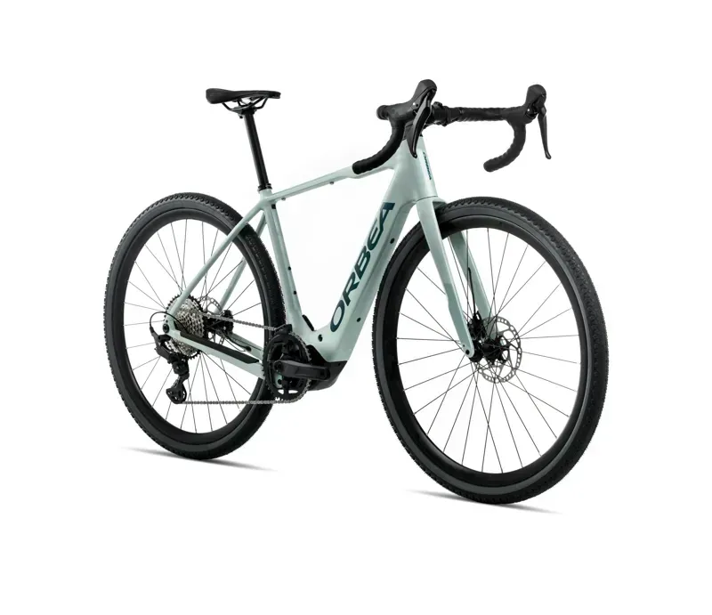 Orbea Denna H50 E-Road Bike in Blue Stone Matt/Escape Green Gloss-1