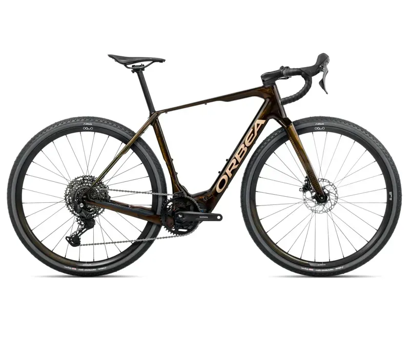 Orbea Denna M40 E-Road Bike In Caramel Carbon View/Golden Sand Gloss