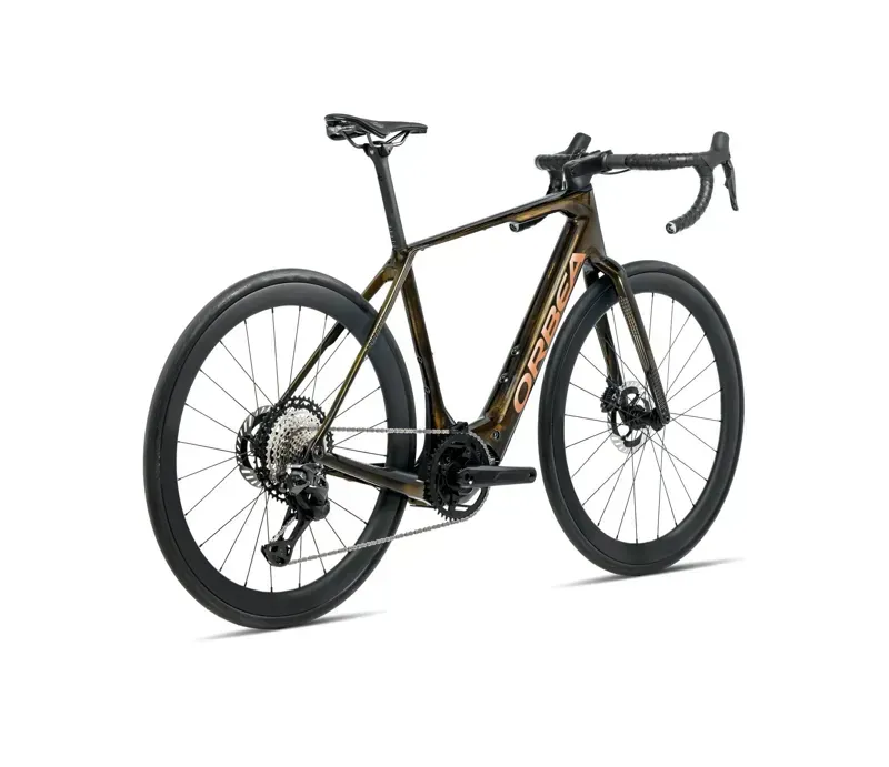 Orbea DENNA M31e E-Road Bike In Caramel Carbon View/Golden Sand Gloss-2