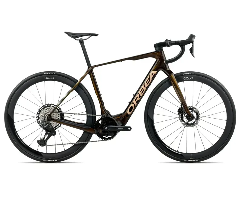 Orbea DENNA M10i E-Road Bike In Caramel Carbon View/Golden Sand Gloss