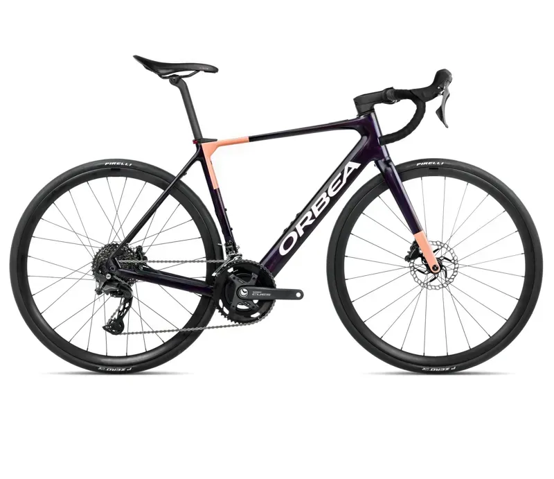 Orbea Gain M40 E-Road Bike in Fantasy Purple Carbon View Gloss/Orange Cloud Matt