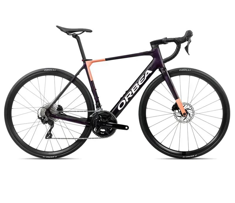 Orbea Gain M30 E-Road Bike In Fantasy Purple Carbon View Gloss/Orange Cloud Matt