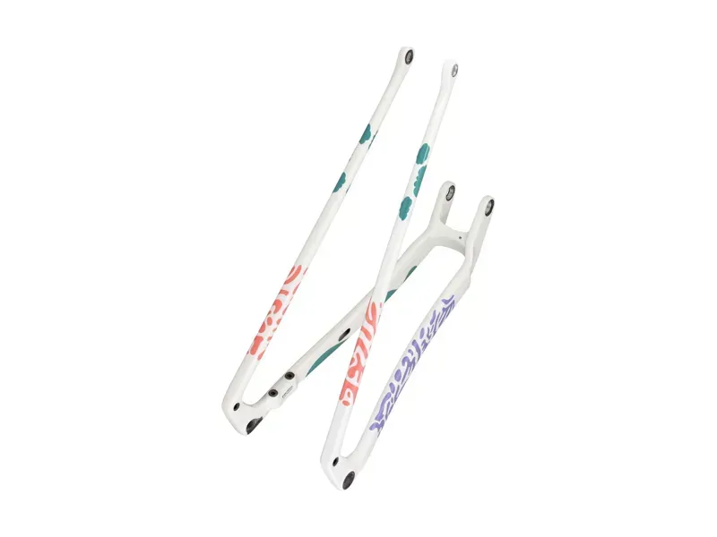 Trek CheckOUT SL ML-XL Monostay Swingarm Assembly 700c x 50mm in White/Teal-2
