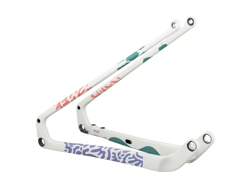 Trek CheckOUT SL ML-XL Monostay Swingarm Assembly 700c x 50mm in White/Teal