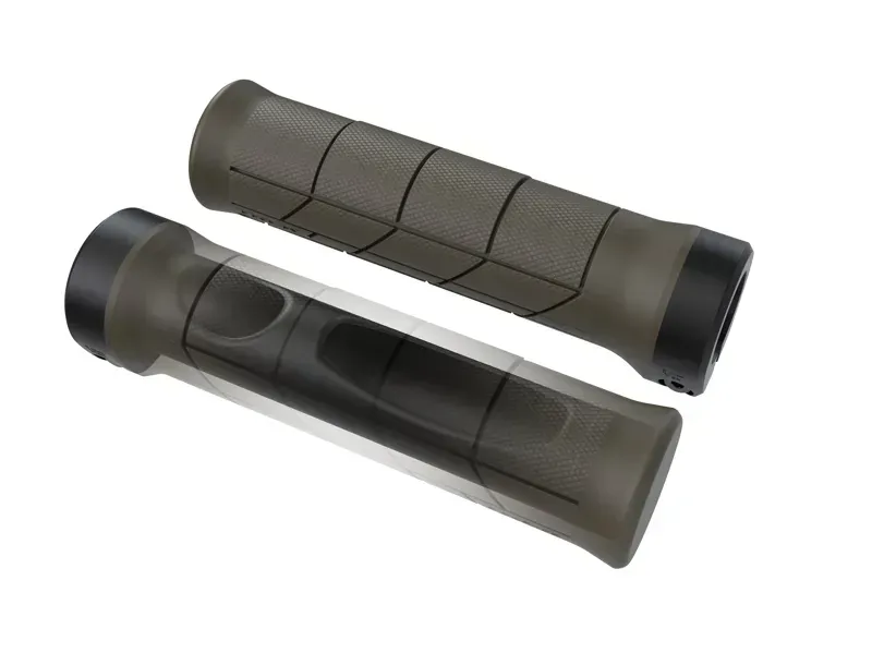 Trek Line Comp 130mm MTB Grip Set in Olive Drab-2